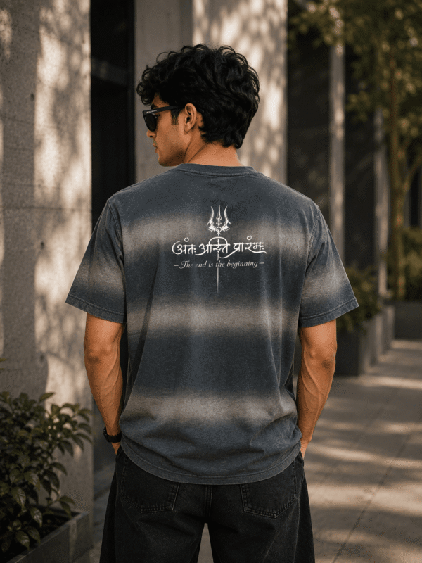 Acidwash Lava Sprayed Oversize T-Shirt (Shiv)